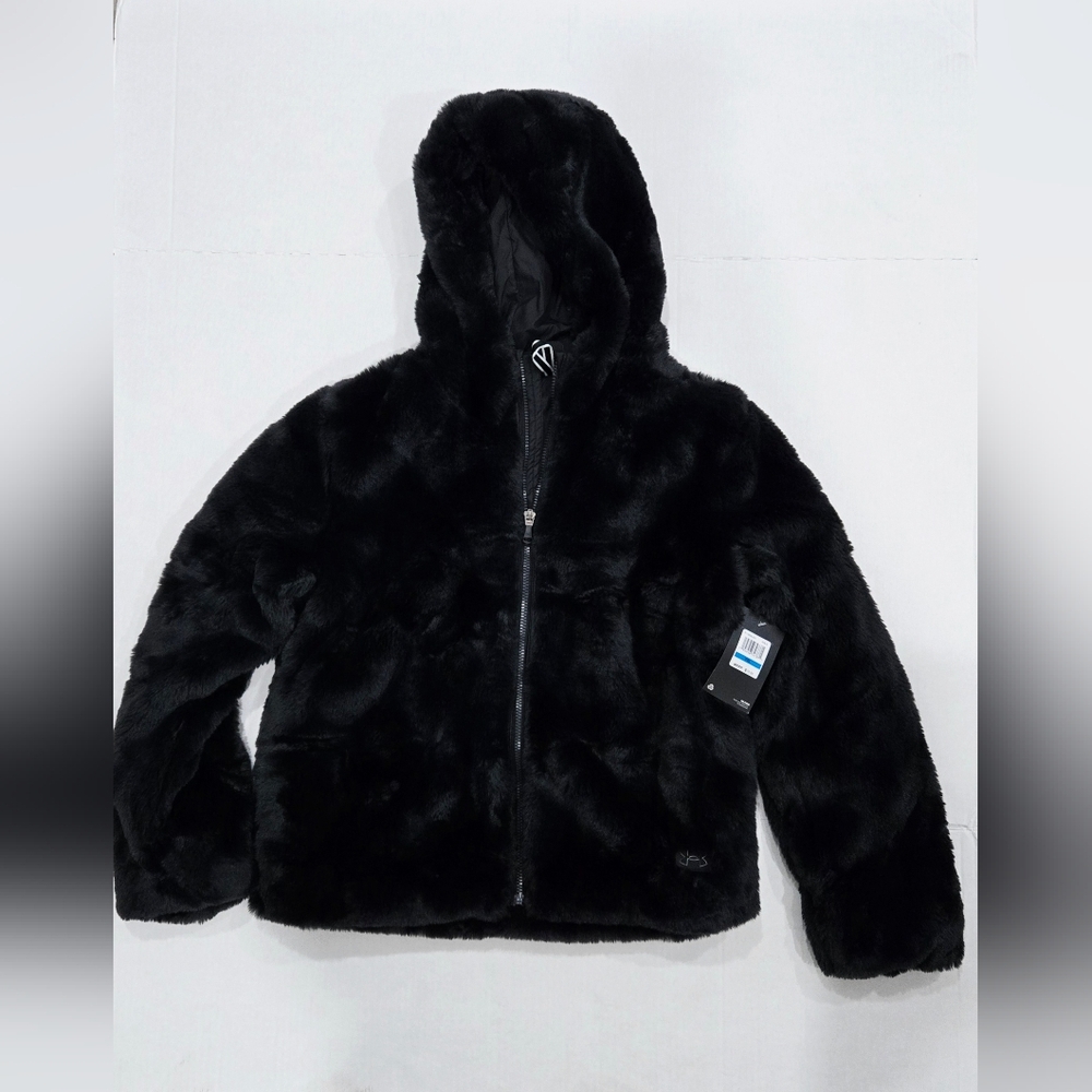 Under Armour Black Faux Fur Hooded Jacket